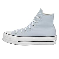 Converse Unisex Chuck Taylor All Star High Top Canvas Platform Sneaker - Lace up Closure Style - Cloudy Daze/White/Black