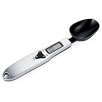 Gram Scale Weighing Spoon, Electronic Scale, Mini Spoon Scale, Baking Auxiliary Food Spoon Scale, Electronic Measuring Spoon Scale Household Kitchen Chinese Black/Stainless Steel 500g/0.1g