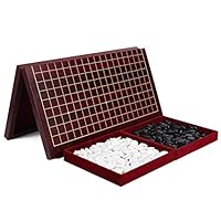 Chess Set Wooden Foldable Go Chess 19 Road Chessboard 47452cm Checkboard Old Game of Go Weiqi Board for 22mm Piece Checker GB06 Chess Game Board Set (Color : Board One Side Stone)