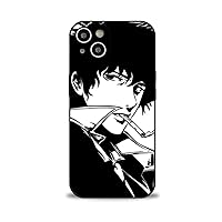 Phone Case Compatible with iPhone 15 Case,Cool Comics Cowboy-Bebop 10 Print Pattern Phone Cases for Anime Fans,Protective Cover for Women Girls Black
