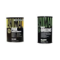Animal Pak - Convenient All-in-One Vitamin & Supplement Pack - Zinc, Vitamins C, B, D, Amino Acids & Greens Pak - Chlorophyll, Spectra, Superfood Whole Food Prebiotic and Probiotic Super Digestion