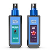Blue Nectar Revitalize Your Senses Bundle:Uplifting Body Mist with Himalayan Rose & Cardamom + Niraa Udupi Jasmine Mist for Lasting Freshness & Relaxation (2 x 3.4 Fl oz)