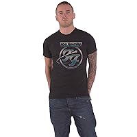 Foo Fighters T Shirt Comet Band Logo Official Mens Charcoal Grey