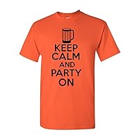 Keep Calm and Drink Tea Novelty Statement Unisex Adult T-Shirt Tee