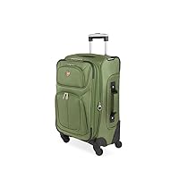 SwissGear Sion Softside Expandable Luggage, Evergreen, Carry-On 21-Inch