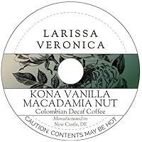 Kona Vanilla Macadamia Nut Colombian Decaf Coffee (Single Serve K-Cup Pods) (Gourmet, Naturally Flavored, Whole Coffee Beans) (12 pods, ZIN: 576668)