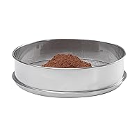 Restaurantware Met Lux 12 Inch Sifter Strainer 1 Durable Flour Sieve - Easy To Use 3mm Holes Aluminum Extra Fine Mesh Strainer Withstands Cold Temperatures