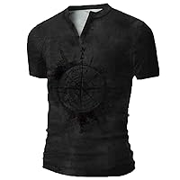 Men's Graphic T Shirts Lightweight Cotton Tees V Neck Short Sleeve T-Shirt Summer Fashion Comfy Tshirt Relaxed Workout Tops