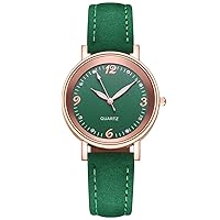 Women Luminous Watch, Casual Ladies Color Leather Band Quartz Wrist Watch, Gift for Mother, Wife and Friends