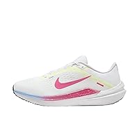 Winflo 10 Women's Road Running Shoes (FZ3973-100, White/Barely Volt/Aquarius Blue/Hyper Pink) Size 6