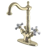 Kingston Brass KS1432PX Heritage Bathroom Faucet, 6-1/2