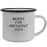 Moers For President 2024 - Stainless Steel 12oz Camping Mug, Black