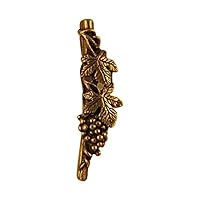 Grape Shaped Decorative Cabinet Hardware Drawer/Desk Handle, Right Vertical Pull, Gold