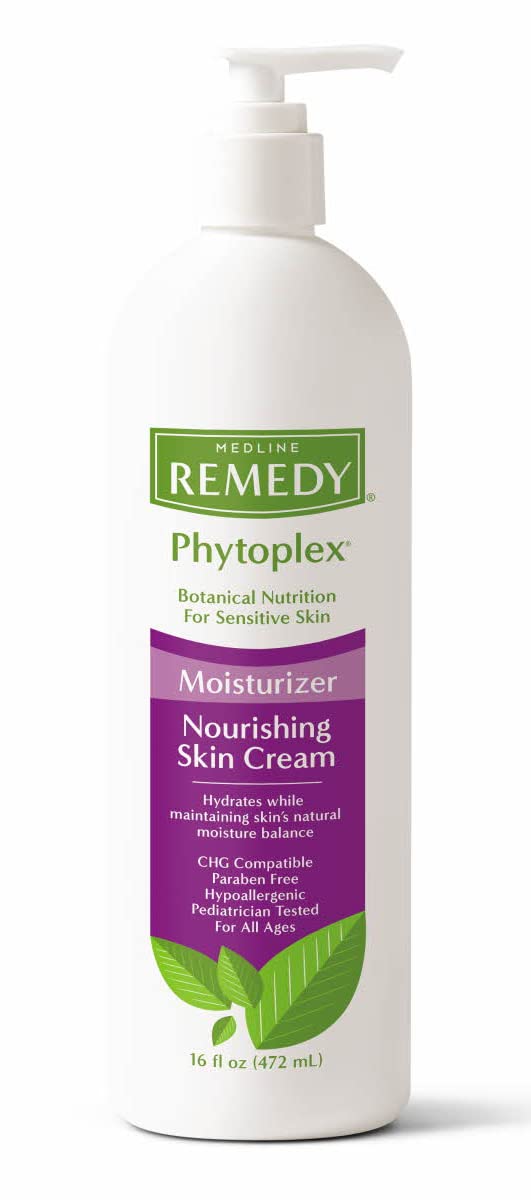 Medline Remedy Phytoplex Nourishing Skin Cream, Unscented Skin Moisturizer, Paraben Free Body Lotion, 16 Fl Oz