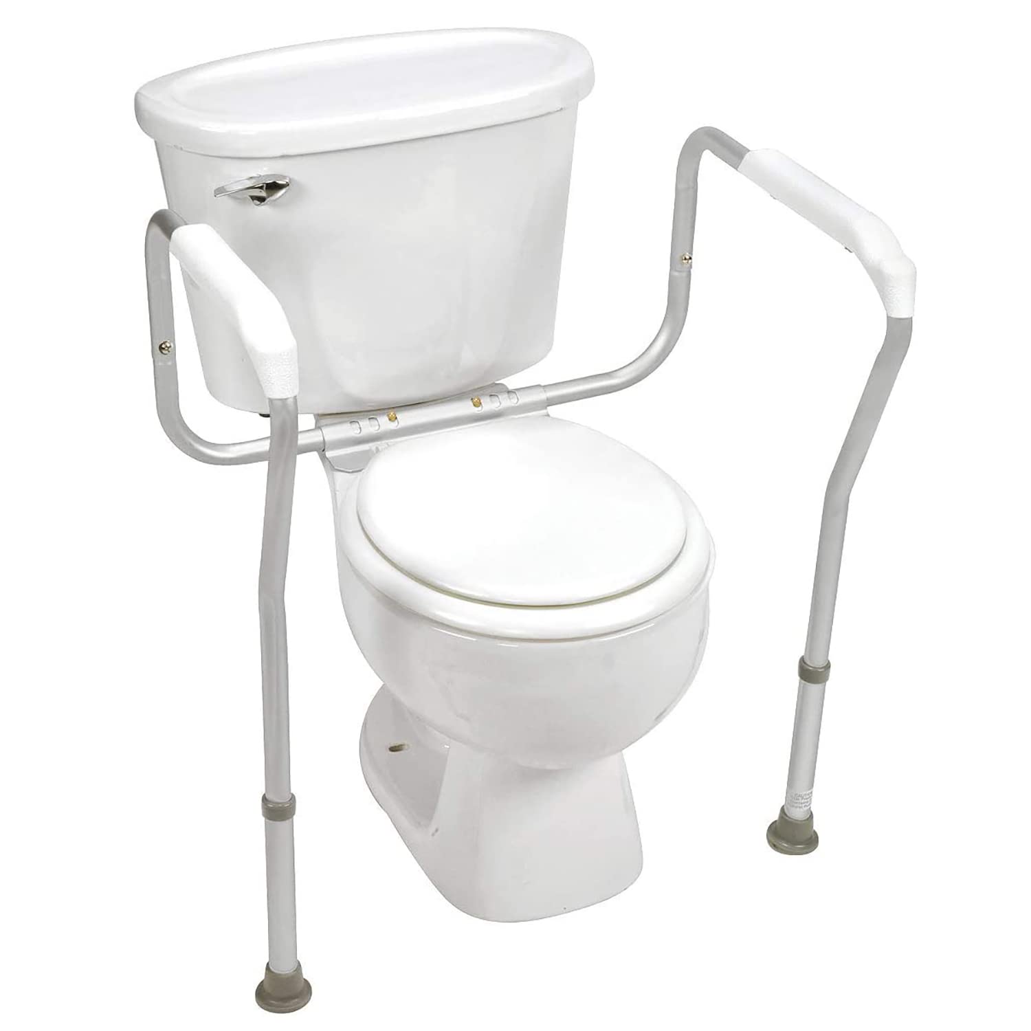 HealthSmart Toilet Safety Rails, Toilet Seat Handles, Safety Frame for Toilet with Adjustable Height, Bathroom Safety & Stability System