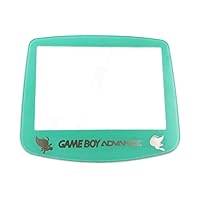 New for GBA Extra Green Glass Mirror Screen Protective Cover Limited Silver Replacement, for Gameboy Advance Handheld Game Consoles, Scratch-Proof Display Protection Surface with Back Glue