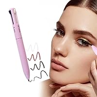 VERONNI 4 In 1 Makeup Pen,4 Colors Multi-Function Makeup Beauty Pen,Portable Eyebrow Eyeliner Lip Liner Highlight Eye Makeup Pen,Waterproof Long Lasting Eye Makeup Tool