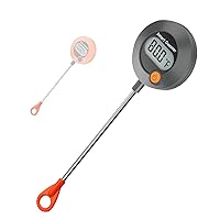 Digital Meat Thermometer Kitchen Cooking-Instant Read Food Thermometer for Meat, Deep Frying, Baking,Grilling BBQ Round Shape -Gray