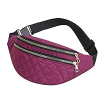 Pack Waist Waist Bags for Women Oxford Fanny Pack Female Waist Bag Shoulder Crossbody Chest Bags Handbags All-Match Messenger Belt Bags(Purple,32 * 15cm)