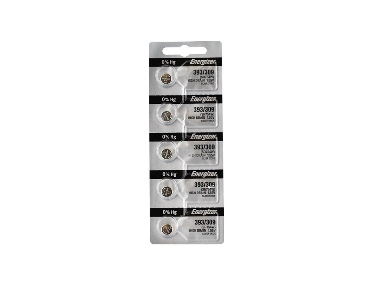 Energizer 393 Button Cell Batteries, 1.5 V, 5/Pack (Eveready #)