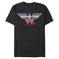Warner Brothers Wonder Woman Wonder Woman Retro Men's Tops Short Sleeve Tee Shirt Black