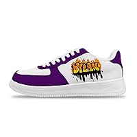 Popular Graffiti (15),Purple 11 Air Force Customized Shoes Men's Shoes Women's Shoes Fashion Sports Shoes Cool Animation Sneakers