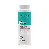Acure Dry Shampoo - Brunette to Dark Hair - Powder Hair Care for Brunette - Refresh Treated Color Tinted Hair & Extend Cleansing with Cocoa & Rosemary Formula - 100% Vegan - 1.7 Oz Travel Pack Size
