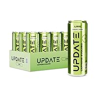 Drink Update Energy Drink with Paraxanthine - Jitter Free, Crash Free, No Overstimulation, No Withdrawal - Caffeine and Sugar Free (Lime, 12 Pack)