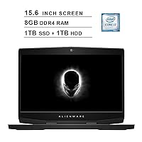 2019 Dell Alienware M15 15.6 Inch FHD Gaming Laptop (8th Gen Inter 6-Core i7-8750H up to 4.1GHz,8GB DDR4 RAM,1TB SSD (Boot) + 1TB HDD,NVIDIA GeForce GTX 1060 6GB,WiFi,Bluetooth,Windows 10)(Renewed)