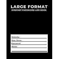 Jumbo Large Print Internet Password Book: A to Z Password Organizer Journal to Protect Usernames, Secret Passwords and Encrypted Codes (Black)