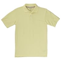 French Toast School Uniform Unisex Short Sleeve Pique Knit Shirt, Yellow 31949-20