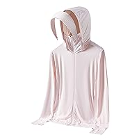 MQSHUHENMY Lightweight Sun Protection Clothing for Men and Women, Long Sleeve Ice Silk Hoodie Shirts, Jacket with Pockets