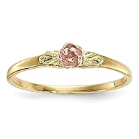 10k Tri color Black Hills Gold Rose Ring Size 7.00 Jewelry Gifts for Women