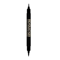 Revolution Thick & Thin Dual Liquid Eyeliner, Dual Ended Eyeliner Pen, Highly Pigmented & Last All Day Long, Cruelty-Free, 5g