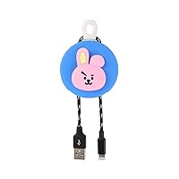 BT21 KCL-BJT003 Lightning Cable, Cooky, Charging, Data Transfer, MFi Certified, Beattie to One Bag Charm Style, Official Licensed Dealer