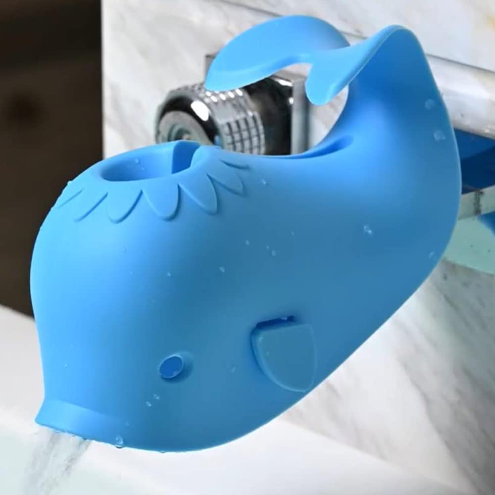 DYSONGO Faucet Cover Bathtub Baby Whale Spout Cover Soft and Safety for Kids Blue