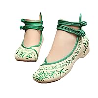 Handmade Women Ballerinas Dancing Shoes Chinese Flower Embroidery Soft Casual Shoes Cloth Walking Flats EN8 5