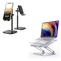 Lamicall Adjustable Laptop Stand & Cell Phone Stand