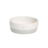 Pearhead Paws Off Ceramic Cat Bowl, Small Food and Water Bowl for Cats, Pet Dish, Microwave and Dishwasher Safe, Pet Owner Essentials, Holds 1.3 Cups