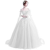 Women's Off The Shoulder Masquerade Puffy Prom Dress Long Ball Gowns Quinceanera Gothic Dress Sweet 16