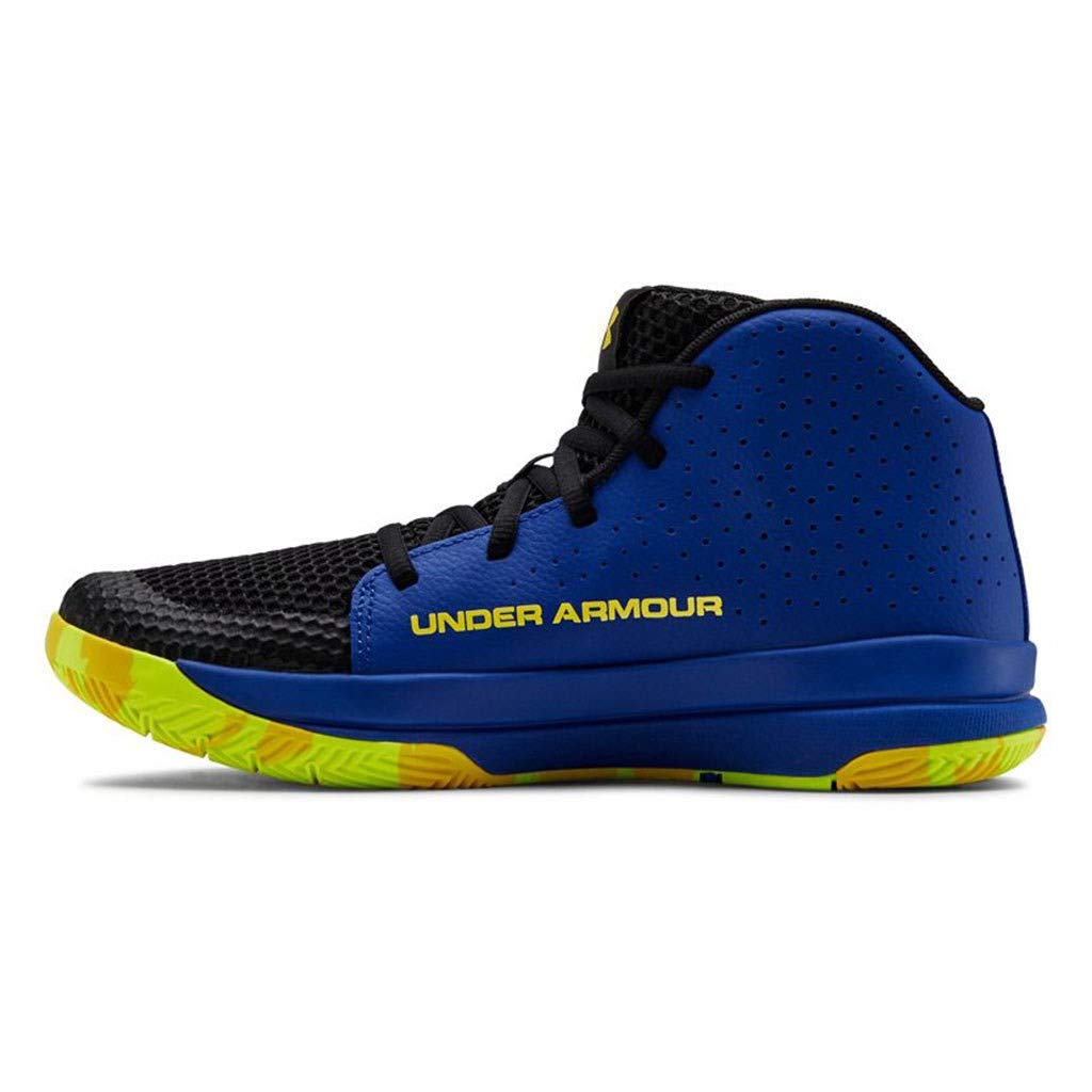 Under Armour Grade School Jet 2019 Basketball Shoe, Royal (404)/Black, 7 US Unisex Little Kid