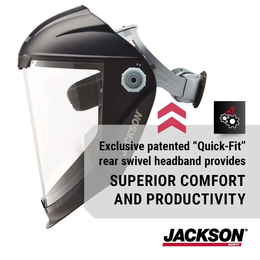 Jackson Safety Lightweight MAXVIEW Premium Face Shield with 370 Speed Dial Ratcheting Headgear