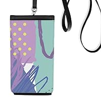 Happy s Art Pattern Phone Wallet Purse Hanging Mobile Pouch Black Pocket