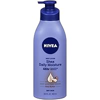 NIVEA Smooth Daily Moisture Body Lotion, Shea Butter 16.9 oz (Pack of 2)