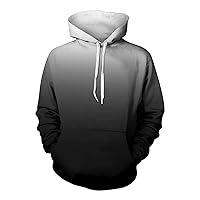 Hoodies for Men,Casual Gradient Print Long Sleeve Hooded Sweatshirts Loose Fit Fashion Hoodies & Sweatshirts Tops