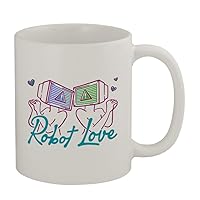 Middle of the Road Robot Love #380 - A Nice Funny Humor Ceramic 11oz Coffee Mug Cup
