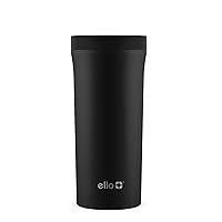 Ello Arabica 14oz Vacuum Insulated Stainless Steel Powder Coat Coffee Travel Mug with Leak-Proof Slider Lid, Keeps Hot for 5 Hours, Perfect for Coffee or Tea, BPA-Free Tumbler