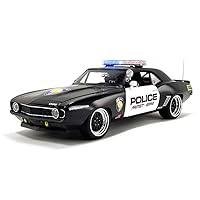 1969 Chevy Camaro Black and White Street Fighter Police Interceptor Limited Edition to 1140 Pieces Worldwide 1/18 Diecast Model Car by GMP 18935