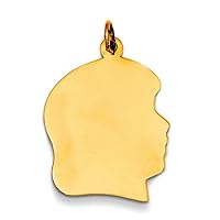 Jewelry Affairs 14K Yellow Gold Head Charm