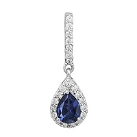 Multi Choice Pear Shape Gemstone 925 Sterling Silver Cluster Accents Pendant
